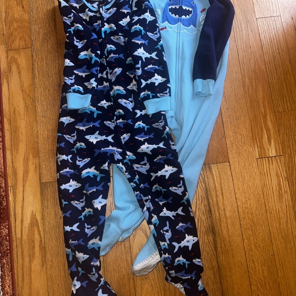 Absorba Other - Absorba Blue Footies Pajamas with Shark-Themed Design 2 pair